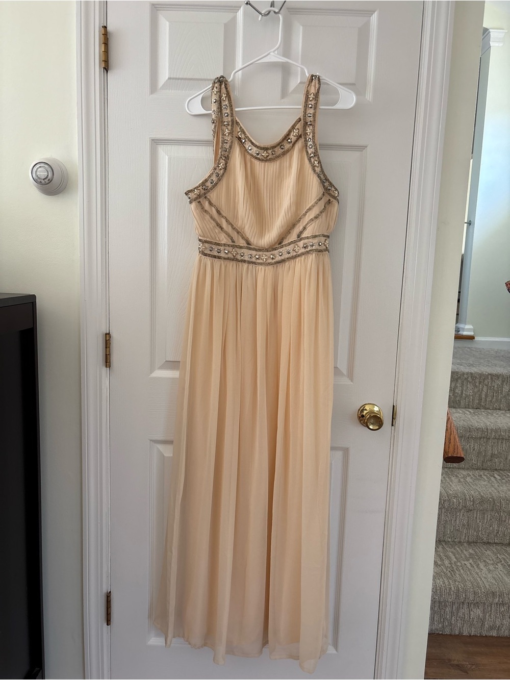 Never-Worn Forever 21 Beige Beaded Strappy Dress